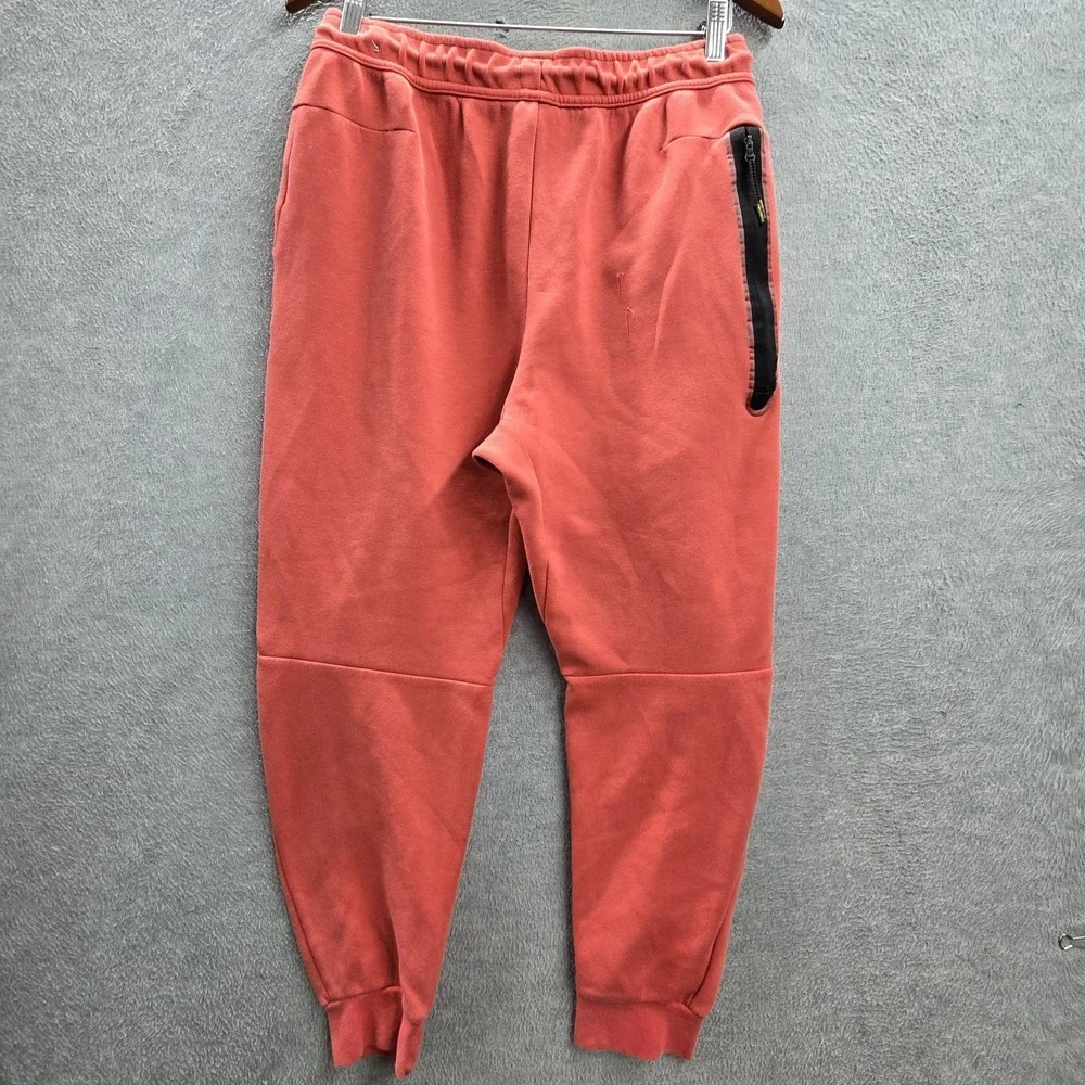Nike Men Pants M Red Tech Fleece Jogger Zipper 24